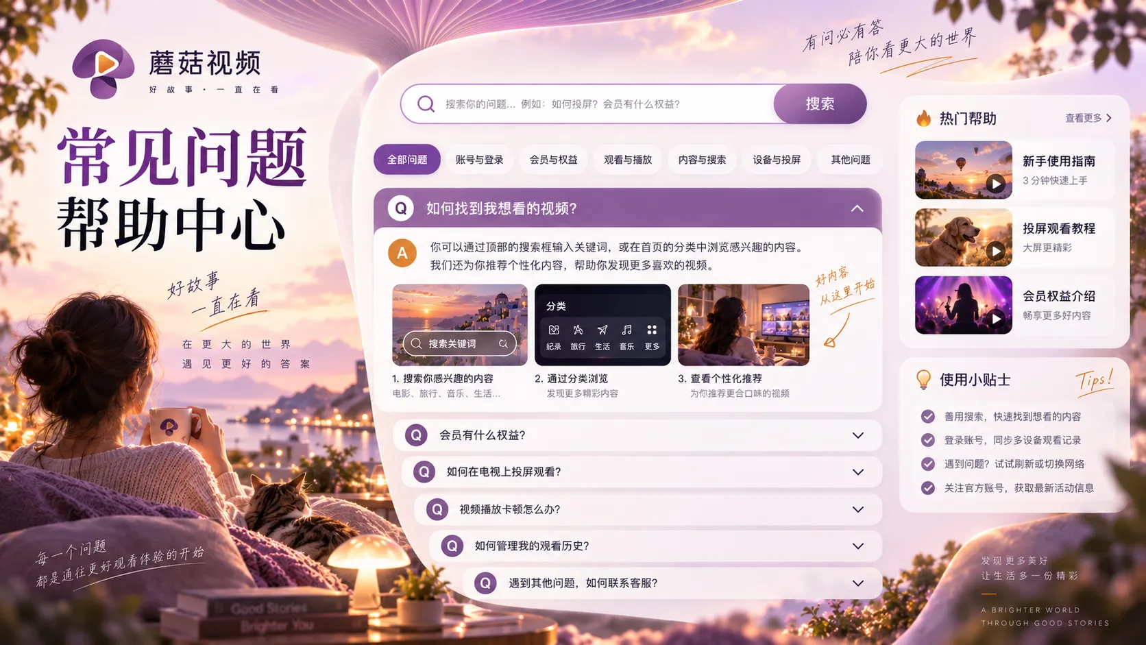 蘑菇视频常见问题与观看说明